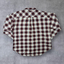 Load image into Gallery viewer, Vintage Red White Black Blue Plaid Check Long Sleeve Cotton Flannel Shirt
