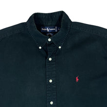Load image into Gallery viewer, Vintage RALPH LAUREN "Blaire" Black Cotton Short Sleeve Button-Up Shirt
