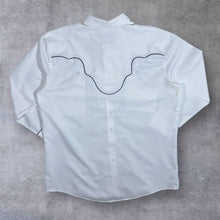 Load image into Gallery viewer, Vintage Rangers Original Cowboy Western White Popper Long Sleeve Shirt
