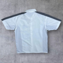 Load image into Gallery viewer, Early 00&#39;s Clockhouse Gothic Tribal Y2K Grey White Colour Block Short Sleeve Shirt
