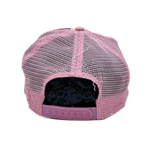 Load image into Gallery viewer, Early 00’s BREED. Embossed Spellout Pink Camo Print Mesh Trucker Baseball Cap

