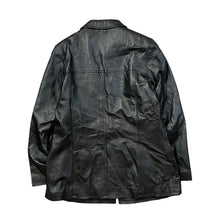 Load image into Gallery viewer, Vintage GENUINE LEATHER Classic Real Black Leather Button Jacket
