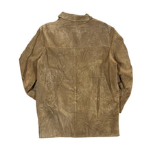 Load image into Gallery viewer, Vintage 90&#39;s WOODLANDS Made In England Brown Tan Genuine Real Suede Leather Button Jacket
