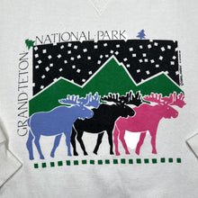 Load image into Gallery viewer, Vintage Russell Athletic (1990) GRAND TETON NATIONAL PARK Souvenir Wildlife Graphic Crewneck Sweatshirt
