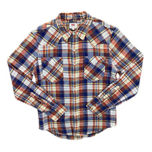 Load image into Gallery viewer, Levi&#39;s Multi Plaid Check Western Popper Button Long Sleeve Shirt
