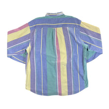 Load image into Gallery viewer, Vintage NAUTICA Colour Block Multi Striped Long Sleeve Button-Up Shirt
