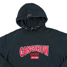 Load image into Gallery viewer, Early 00&#39;s GONGSHOW HOCKEY Embroidered Spellout Black Pullover Hoodie
