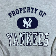 Load image into Gallery viewer, Vintage Majestic MLB (2003) New York Yankees Baseball Grey Crewneck Sweatshirt
