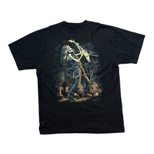 Load image into Gallery viewer, Early 00&#39;s WILD Gothic Fantasy Skeleton Guitarist Music Graphic T-Shirt
