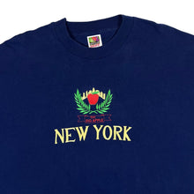 Load image into Gallery viewer, Vintage 90&#39;s NEW YORK &quot;The Big Apple&quot; Embroidered Souvenir Spellout Single Stitch T-Shirt
