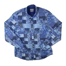 Load image into Gallery viewer, Napapijri Geographic &quot;Slim Fit&quot; Paisley Patterned Blue Long Sleeve Cotton Shirt
