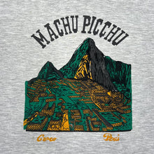 Load image into Gallery viewer, Vintage 90&#39;s MACHU PICCHU Patterned Neckline Souvenir Spellout Graphic Single Stitch T-Shirt
