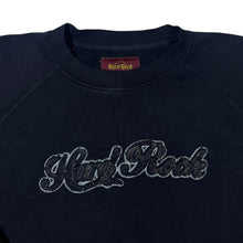 Load image into Gallery viewer, Hard Rock Cafe &quot;Atlanta&quot; Embroidered Souvenir Spellout Black Crewneck Sweatshirt
