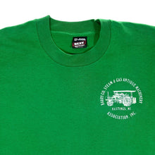 Load image into Gallery viewer, Vintage 90&#39;s STEAM &amp; GAS ANTIQUE MACHINERY Souvenir Graphic Green Single Stitch T-Shirt
