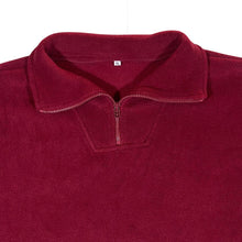 Load image into Gallery viewer, Vintage Classic Basic Blank Red 1/4 Zip Fleece Sweatshirt
