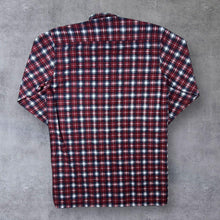 Load image into Gallery viewer, Vintage Elutex Red Plaid Check Long Sleeve Longline Cotton Flannel Shirt
