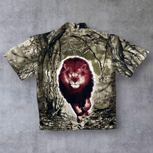 Load image into Gallery viewer, Early 00&#39;s Ouijijia Lion Animal Nature Wildlife Graphic Short Sleeve Shirt
