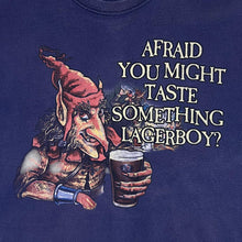 Load image into Gallery viewer, WYCHWOOD BREWERY &quot;Lagerboy?&quot; Hobgoblin Beer Graphic Navy Blue T-Shirt
