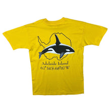 Load image into Gallery viewer, Vintage Screen Stars Rothera Base Antarctica Orca Killer Whale Souvenir Yellow T-Shirt

