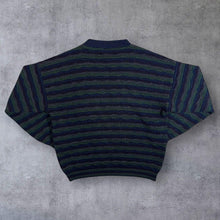 Load image into Gallery viewer, Vintage BHS Nines Abstract Grandad 3-D Patterned Acrylic Wool Knit Sweater Jumper
