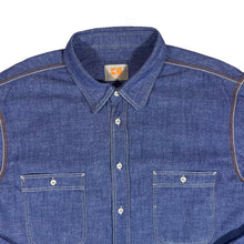 Load image into Gallery viewer, BOSS ORANGE Hugo Boss Classic Blue Denim Effect Long Sleeve Cotton Shirt
