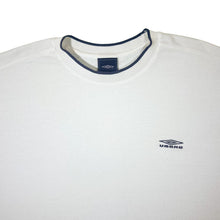 Load image into Gallery viewer, Umbro Classic Embroidered Mini Logo White Cotton Polyester Short Sleeve T-Shirt
