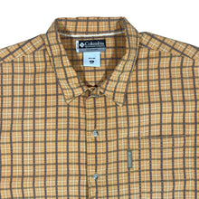 Load image into Gallery viewer, COLUMBIA XCO Orange Grey Check Cotton Short Sleeve Shirt
