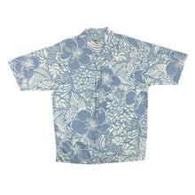 Load image into Gallery viewer, Early 00&#39;s KANGAROO POO &quot;Woolacombe Bay&quot; Embroidered Logo Hawaiian Floral Patterned Open Collar Shirt
