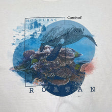 Load image into Gallery viewer, Early 00&#39;s CARNIVAL &quot;Honduras Roatan&quot; Turtle Marine Ocean Wildlife Souvenir Graphic T-Shirt

