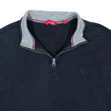 Load image into Gallery viewer, IZOD Classic Essential Embroidered Mini Logo Black 1/4 Zip Pullover Sweatshirt
