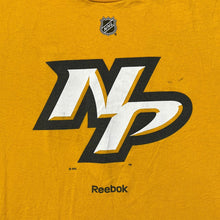 Load image into Gallery viewer, Reebok NHL NASHVILLE PREDATORS Ice Hockey Logo Spellout Graphic T-Shirt
