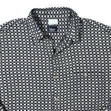 Load image into Gallery viewer, Vintage Woodpecker Black White Abstract Patterned Long Sleeve Shirt
