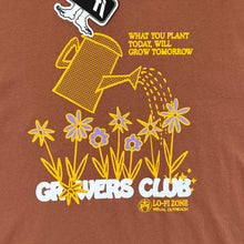 Load image into Gallery viewer, LO-FI &quot;Growers Club&quot; Gardening Spellout Graphic Short Sleeve T-Shirt
