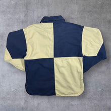 Load image into Gallery viewer, Vintage William Ellis Navy Blue Yellow Colour Block Long Sleeve Cotton Deck Shirt
