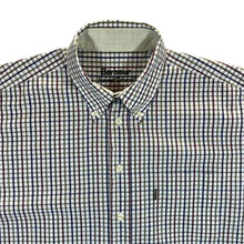 Load image into Gallery viewer, Barbour &quot;Summer Tattersall&quot; Country Plaid Check Short Sleeve Button-Up Cotton Shirt
