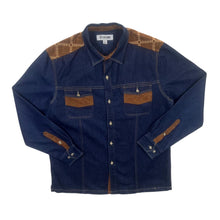 Load image into Gallery viewer, Stacy Adams Cowboy Western Dark Blue Denim Long Sleeve Shirt
