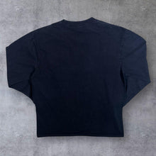 Load image into Gallery viewer, HUF Embroidered Logo Spellout Skater Black Long Sleeve Cotton T-Shirt
