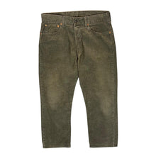 Load image into Gallery viewer, Vintage LEVI&#39;S 551 White Tab Khaki Green Corduroy Cord Straight Leg Trousers

