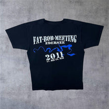 Load image into Gallery viewer, Fat Bob Owner “Edersee” Biker Souvenir Graphic Black Short Sleeve T-Shirt
