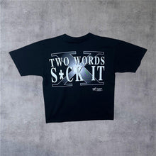 Load image into Gallery viewer, Vintage WWF (1998) D-Generation X “Two Words S*ck It” Wrestling Black T-Shirt
