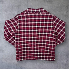 Load image into Gallery viewer, Sundance Tartan Plaid Check Frilled Trim Long Sleeve Flannel Cotton Shirt
