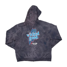 Load image into Gallery viewer, Champion MAINE DINER &quot;Wicked Good&quot; Souvenir Graphic Bleach Tie Dye Zip Hoodie
