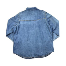 Load image into Gallery viewer, Vintage JOHN BANER JEANSWEAR Pearl Snap Popper Long Sleeve Cotton Blue Denim Shirt
