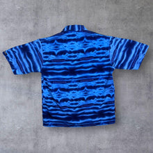 Load image into Gallery viewer, Early 00's Southpole Hip Hop Y2K Abstract Patterned Blue Short Sleeve Shirt
