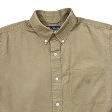 Load image into Gallery viewer, Early 00&#39;s CHAPS Classic Brown Mini Pocket Logo Sleeve Button-Up Cotton Shirt
