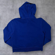 Load image into Gallery viewer, GAP Classic Embroidered Chenille Spellout Blue Zip Hoodie
