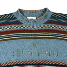 Load image into Gallery viewer, Vintage 90&#39;s THE SWEATER SHOP Patterned Embroidered Spellout Acrylic Cotton Knit Jumper
