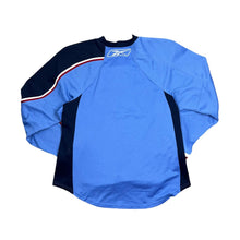 Load image into Gallery viewer, REEBOK Colour Block Embroidered Mini Spellout Ice Hockey Training Jersey Top
