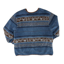 Load image into Gallery viewer, Vintage 90&#39;s Crazy Patterned Striped Button Fleece Sweatshirt Cardigan
