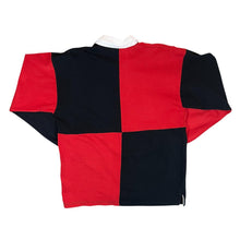 Load image into Gallery viewer, Vintage WADWORTH HENRY'S Embroidered Beer Logo Colour Block Long Sleeve Rugby Polo Shirt
